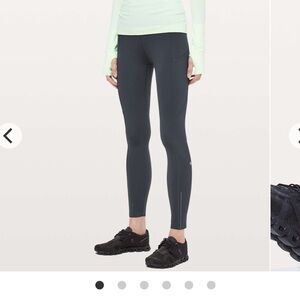 Lululemon Fast & Free 25” Melanite Size 6